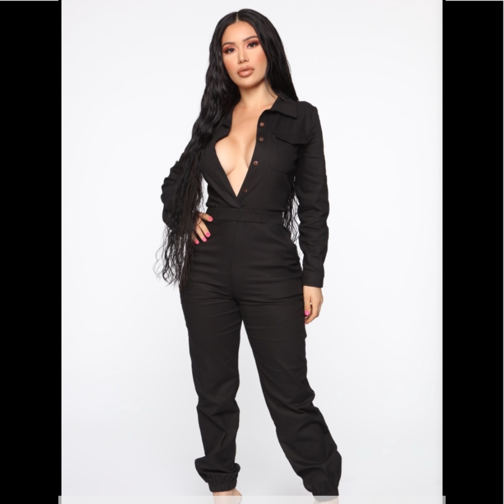 Fashion Nova Aviator Babe Jumpsuit NWT